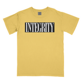Integrity "Den Of Iniquity" mustard shirt